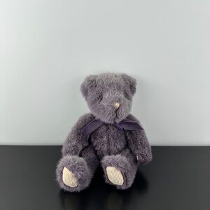 Russ Berrie Purple “Teddy” Bear 7” Cordoroy Hands & Feet Plush Stuffed Animal